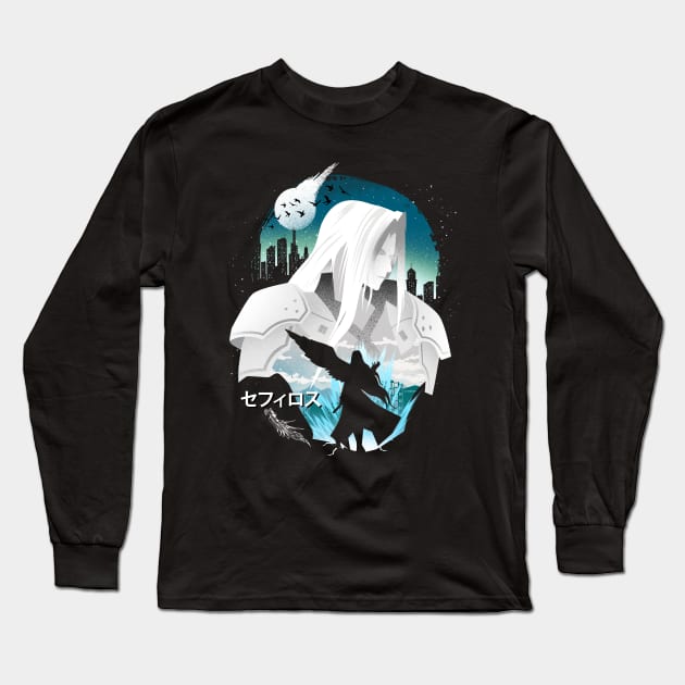 Sephiroth Landscape Long Sleeve T-Shirt by DANDINGEROZZ